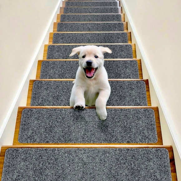Grey 14 Pack Non-Slip Stair Treads for Dogs & Kids - Picture 1 of 7
